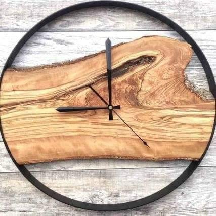 wall clock-wood-