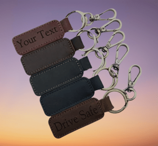 Leather keychain